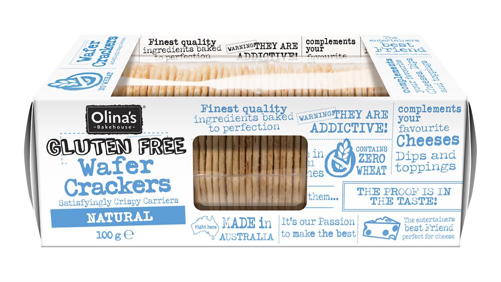 Olinas Bakehouse_Gluten Free Wafer Crackers Natural 100g-pack of 3