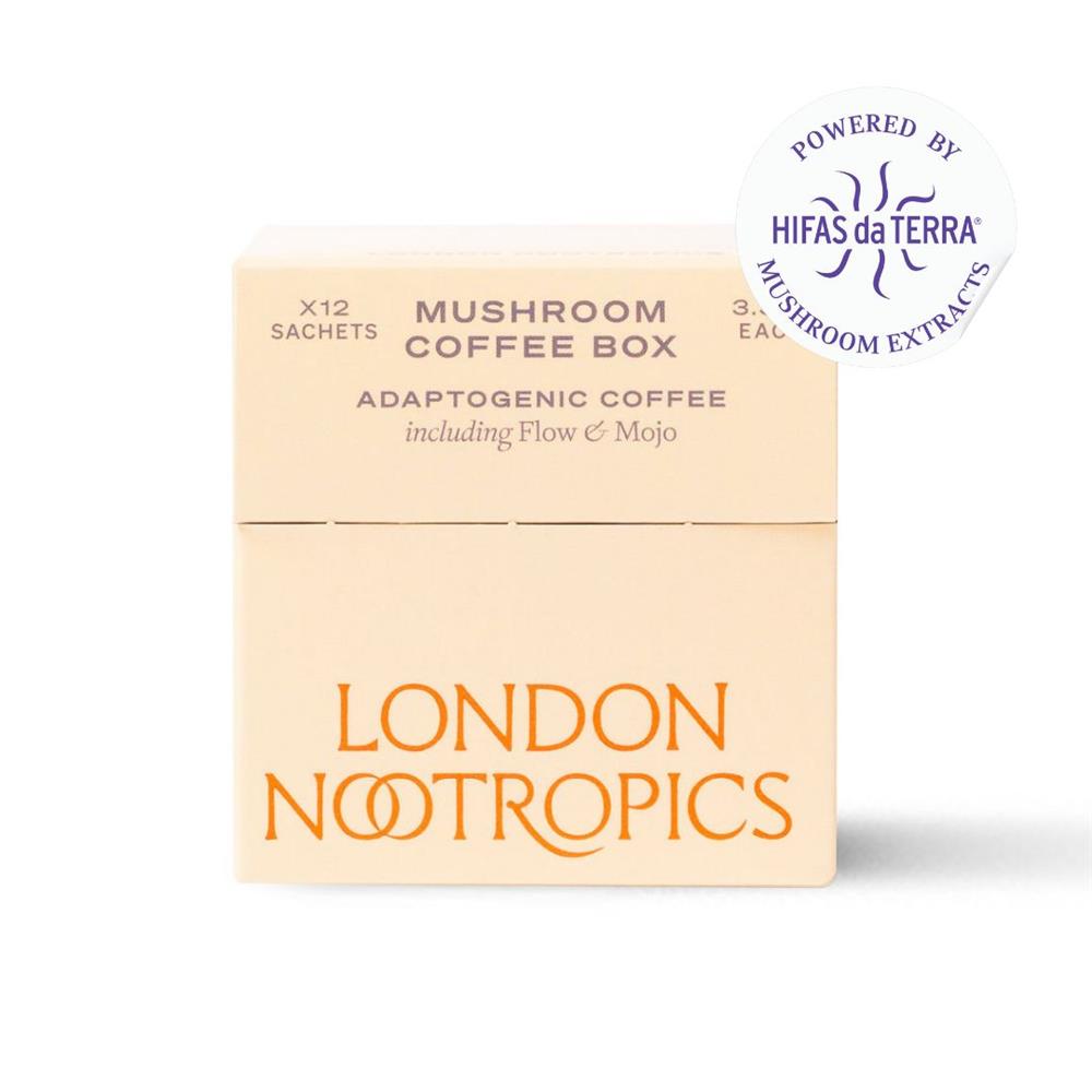 London Nootropics_Lion's Mane mushroom & Cordyceps mushroom Coffee Blends 12 Sachet