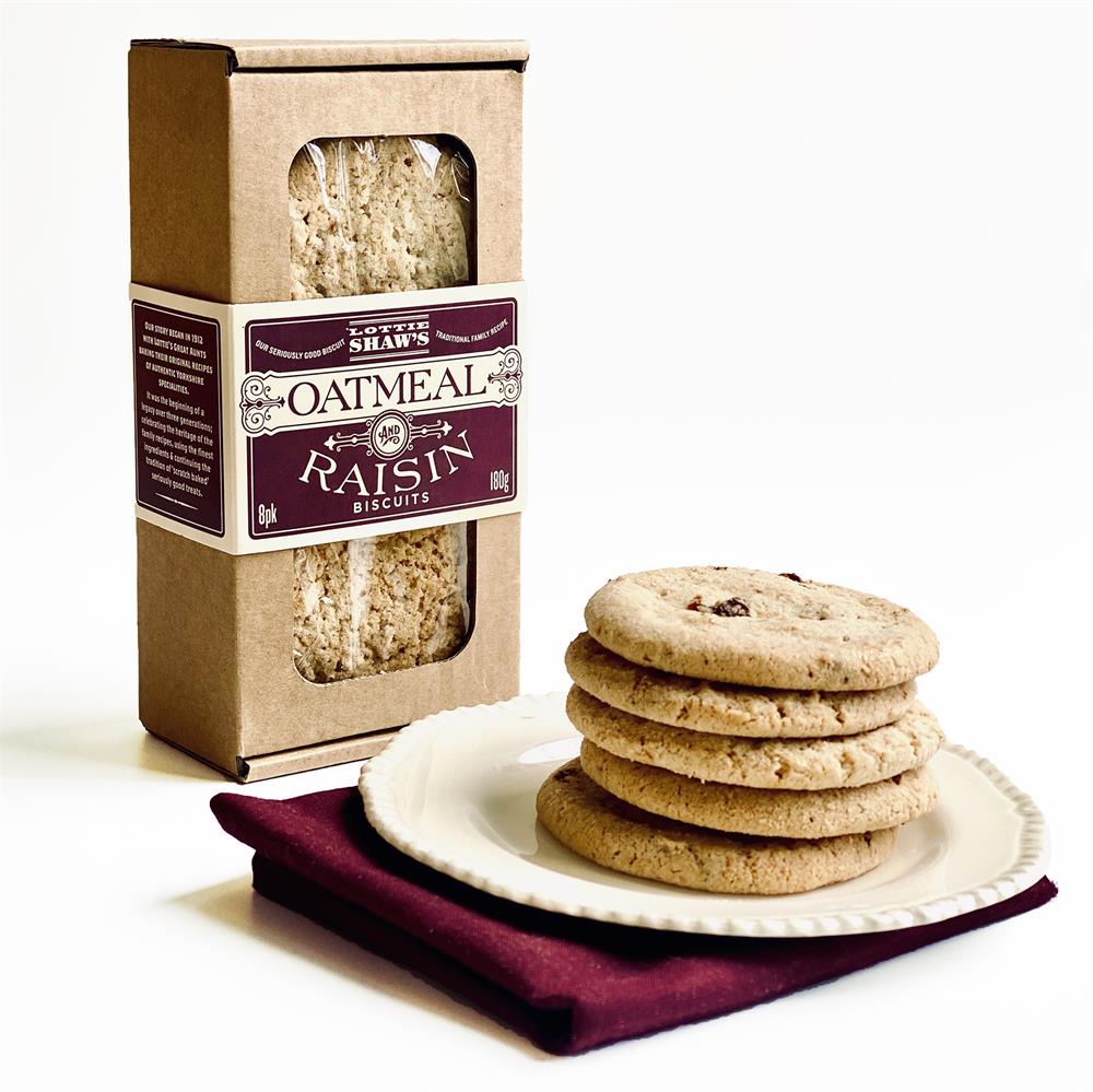 Lottie Shaw's_Oatmeal & Raisin Biscuits 180g-pack of 12