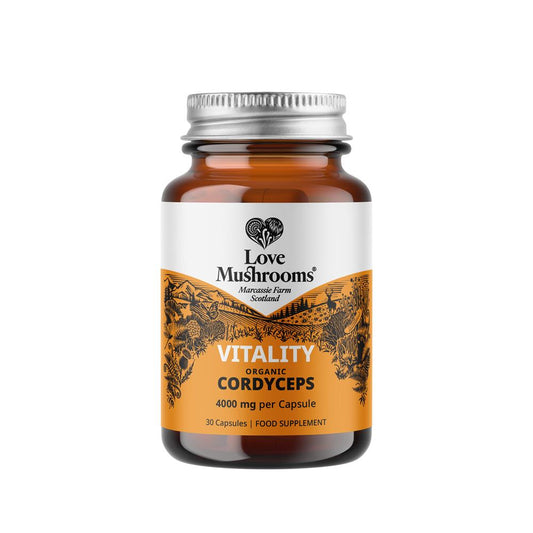 Love Mushrooms_Organic Cordyceps 4000mg 30 Capsules