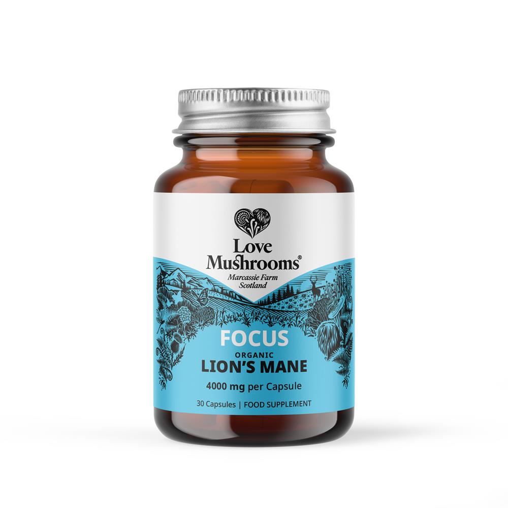 Love Mushrooms_Lions Mane Capsules 30 Capsules - 4000mg