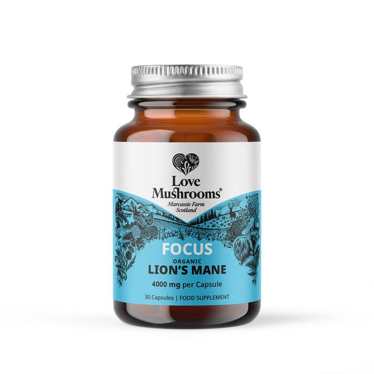 Love Mushrooms_Lions Mane Capsules 30 Capsules - 4000mg