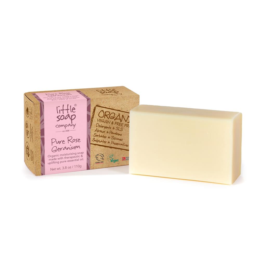 Little Soap Company_Organic Pure Rose Geranium Soap Bar 110g-Pack of 2