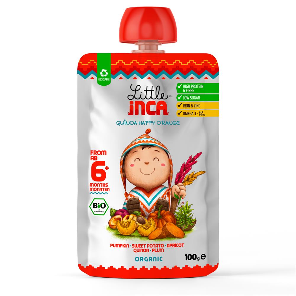 Little Inca_6m+ Organic Quinoa Happy Orange Puree 100g-pack of 6