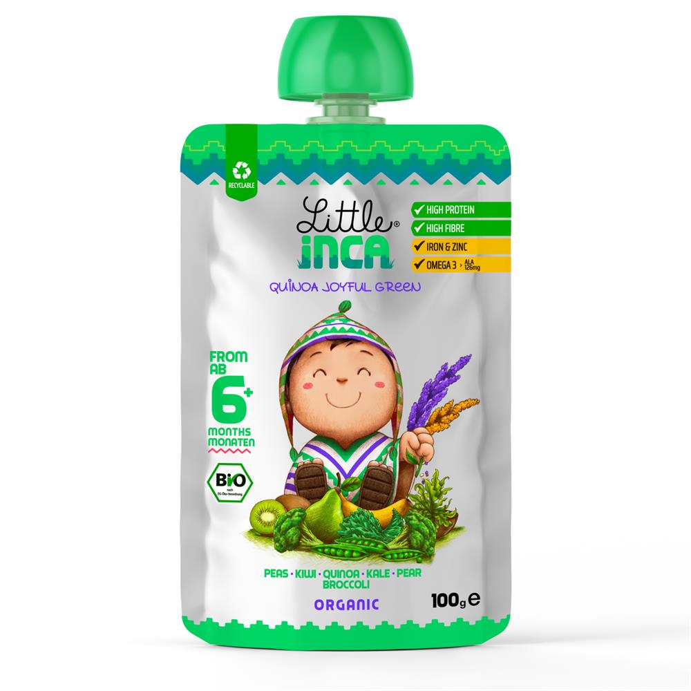 Little Inca_6m+ Organic Quinoa Joyful Green Puree 100g-pack of 6