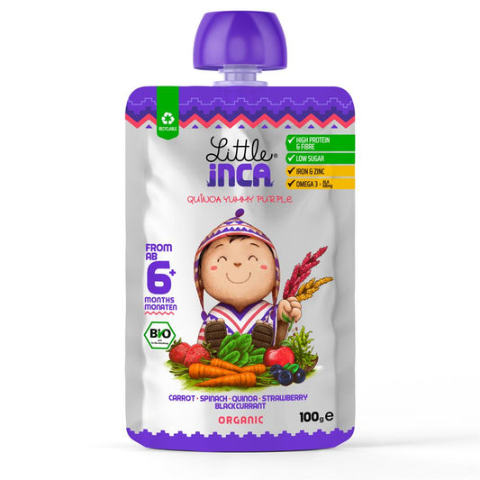 Little Inca_6m+ Organic Quinoa Yummy Purple 100g-pack of 6