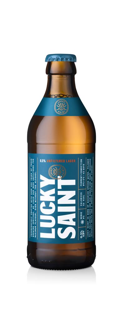 Lucky Saint_Superior Unfiltered Alcohol Free Lager Bottle 330ml-pack of 4