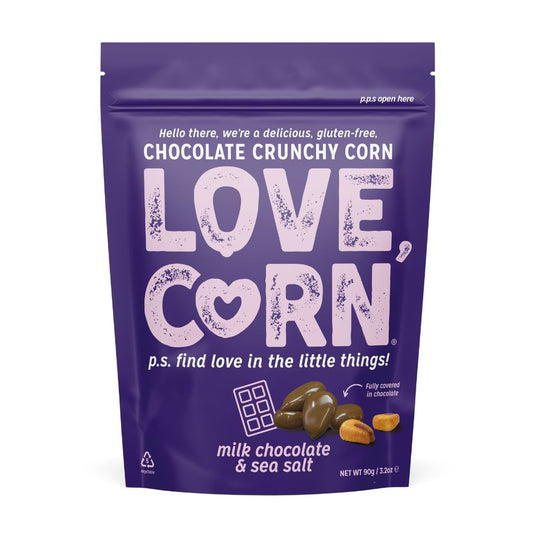 Love Corn_20% OFF Milk Chocolate & Sea Salt Corn Snack 35g-pack of 10