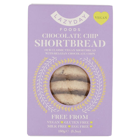 Lazy Days_Vegan & Free From Chocolate Chip Shortbread 150g-pack of 2