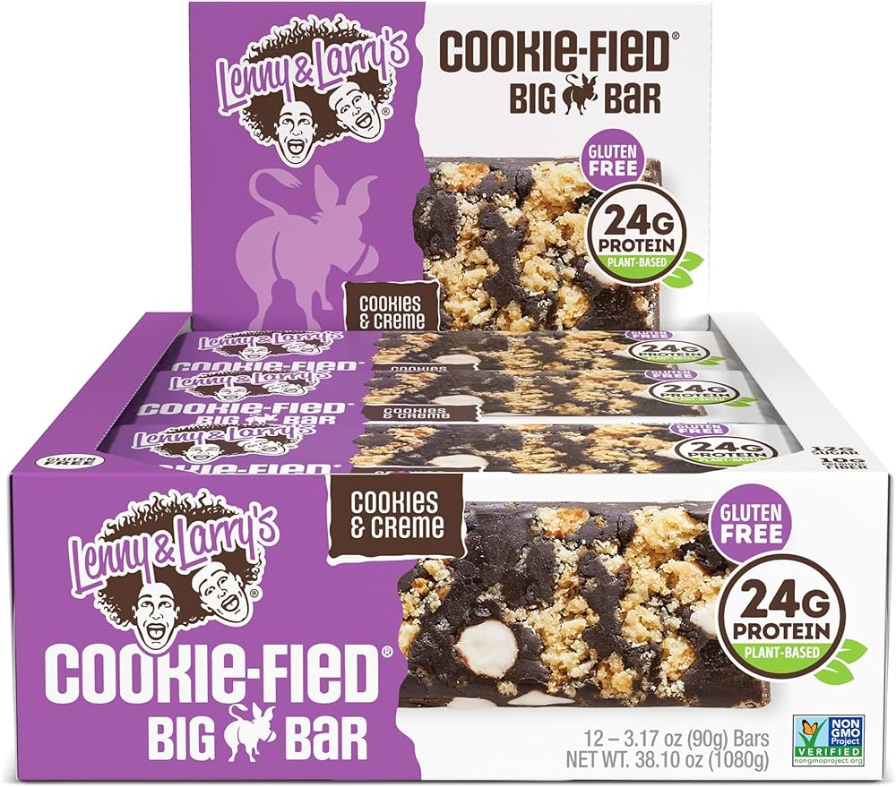 Lenny & Larry's The Complete Cookie-fied BIG Bar 12x90g Peanut Butter Chocolate Chip