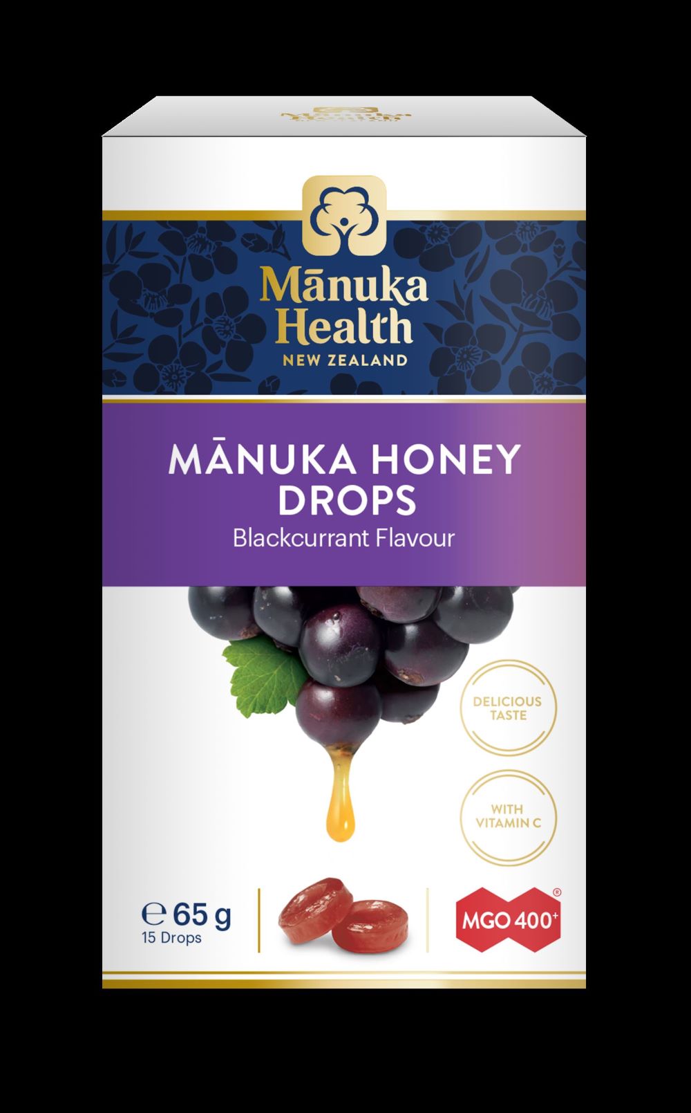 Manuka_MGO 400+ Manuka Honey Drops with Blackcurrant 65gm-15's