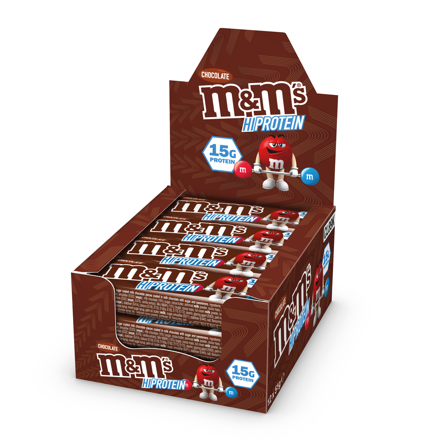 M&M Hi-Protein Bar 12x51g Peanut