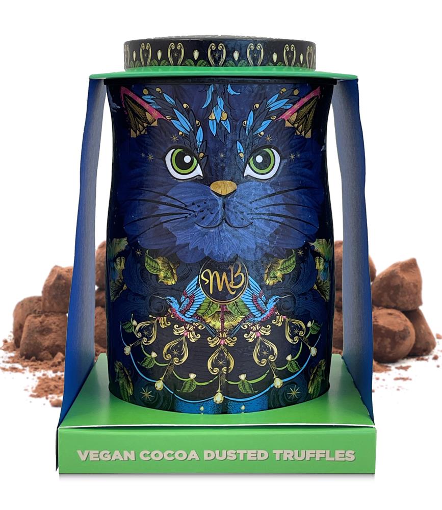 Monty Bojangles_Midnight Prince Cocoa Nib Nights Vegan Truffles Cat Tin 135g