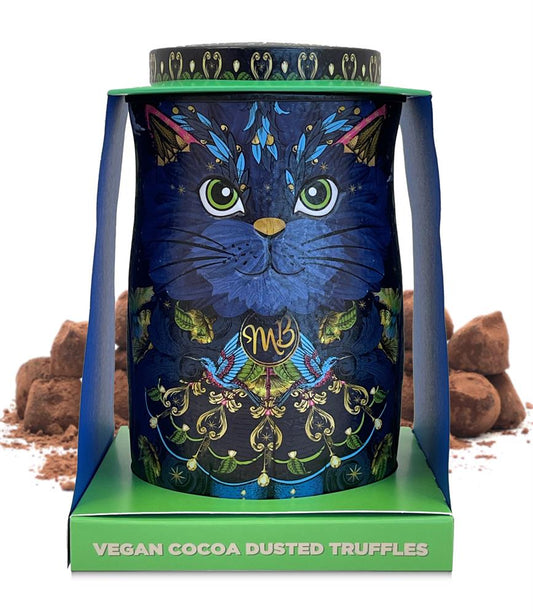 Monty Bojangles_Midnight Prince Cocoa Nib Nights Vegan Truffles Cat Tin 135g