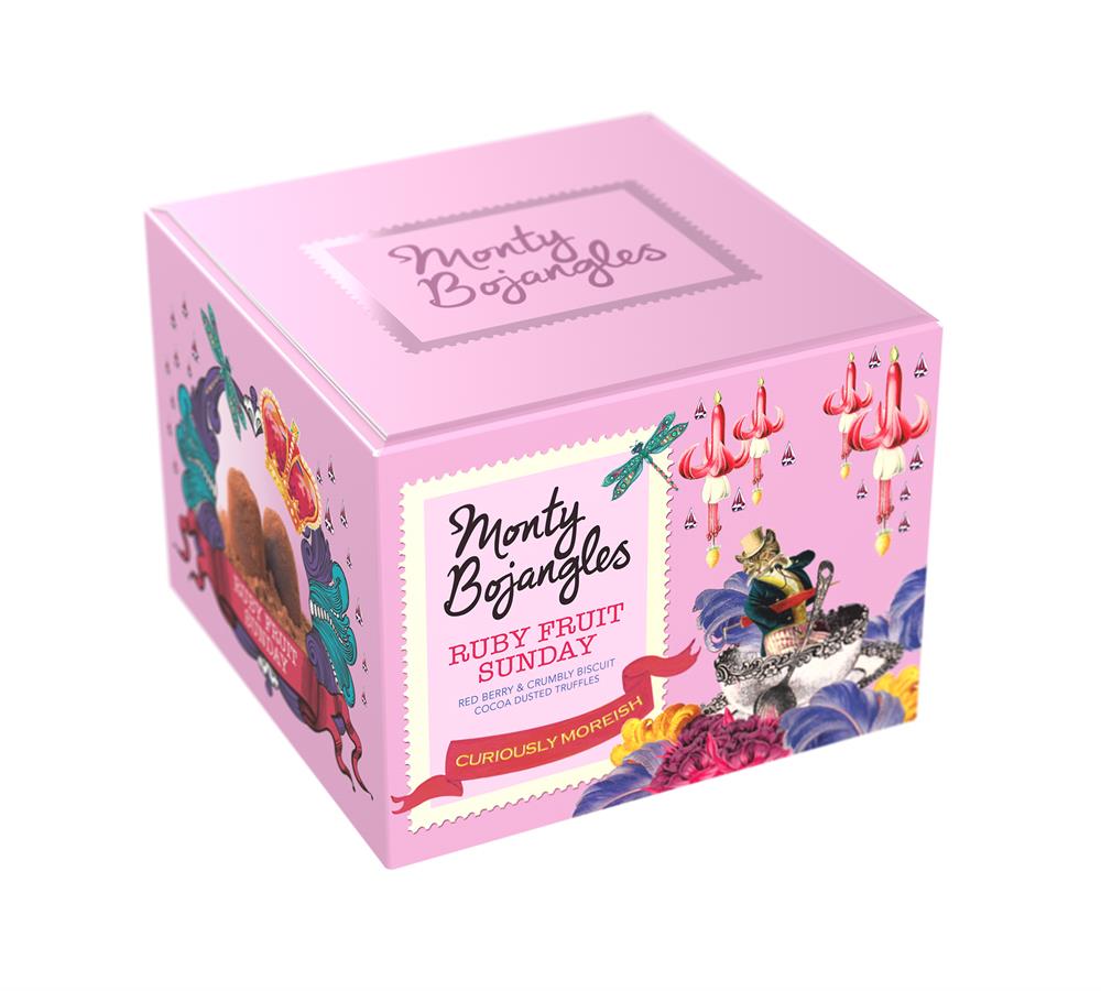 Monty Bojangles_Ruby Fruit Sunday Cocoa Dusted Truffles 150g