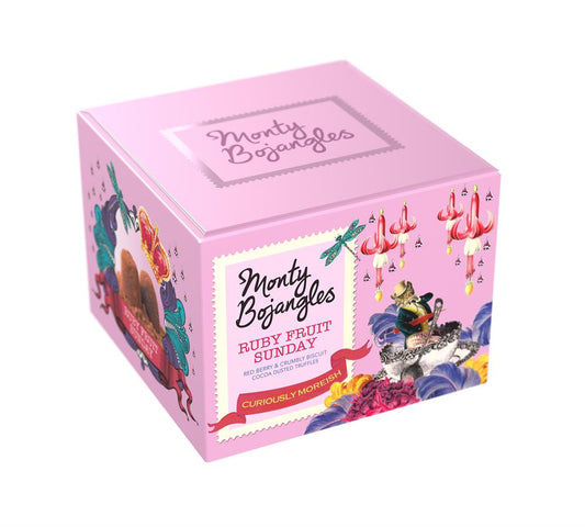 Monty Bojangles_Ruby Fruit Sunday Cocoa Dusted Truffles 150g