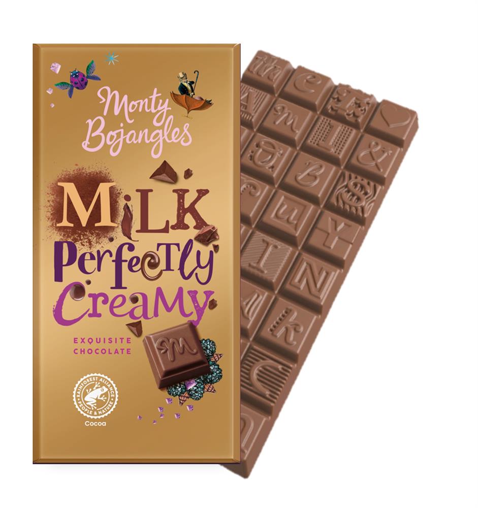 Monty Bojangles_RFA MILK Chocolate Perfectly Creamy Bar 150g