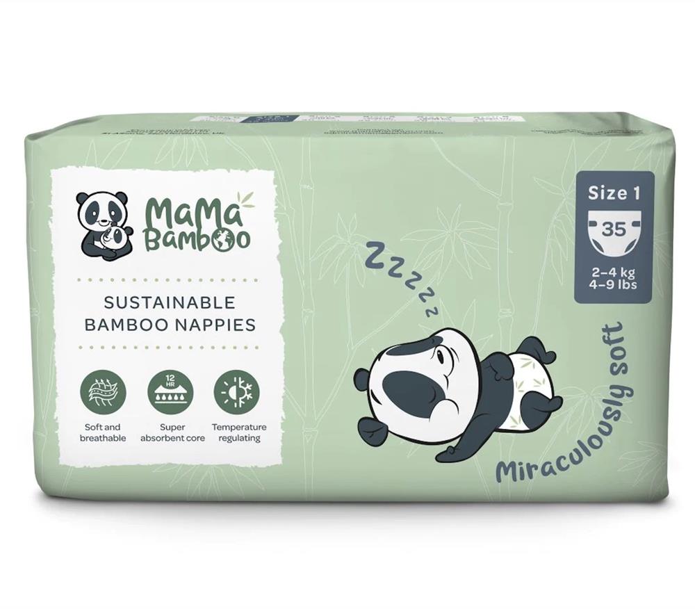 Mama Bamboo_Eco Nappies - Size 1 (Newborn) 850g