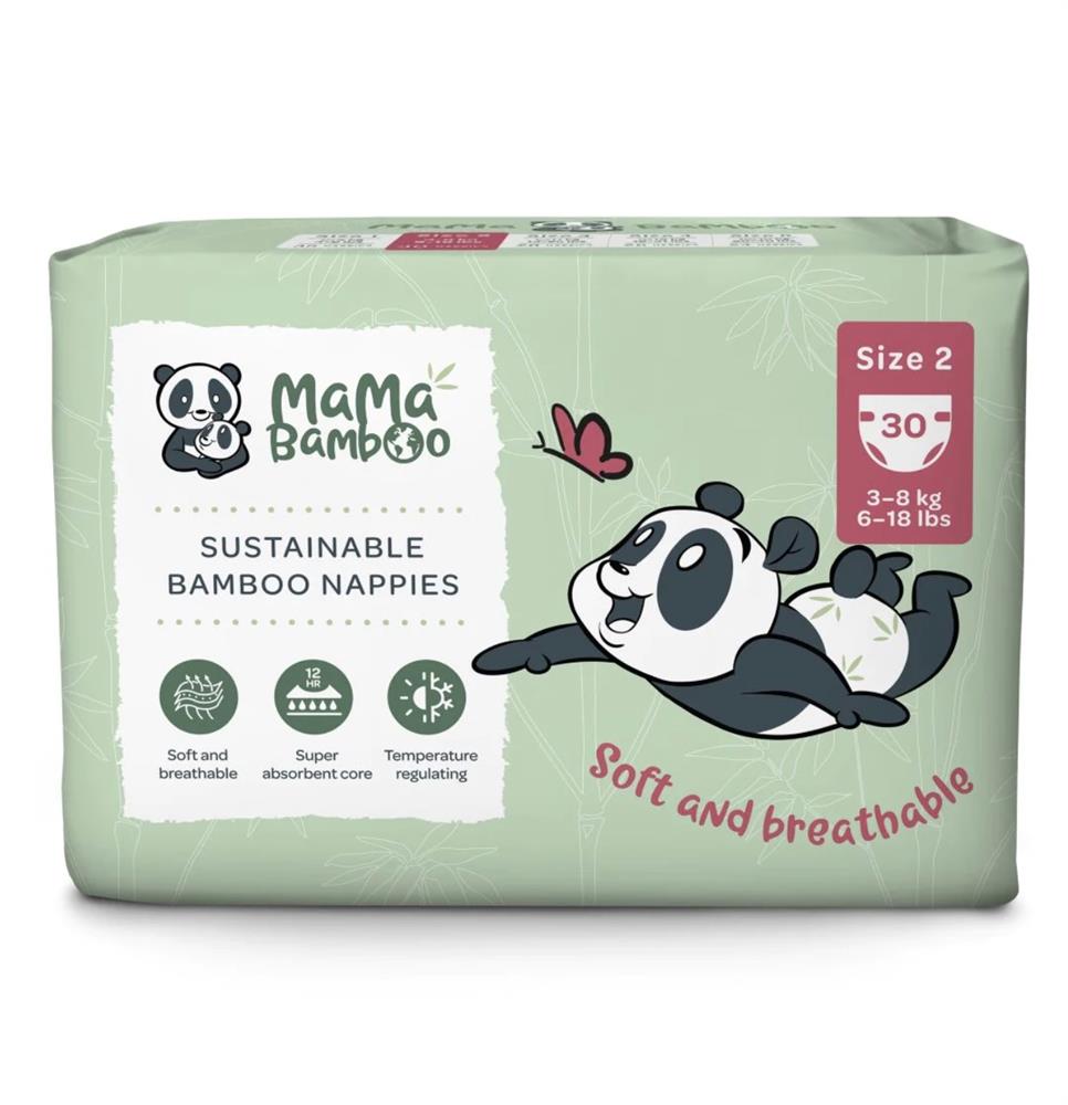 Mama Bamboo_Eco Nappies - Size 2 (Small) 830g