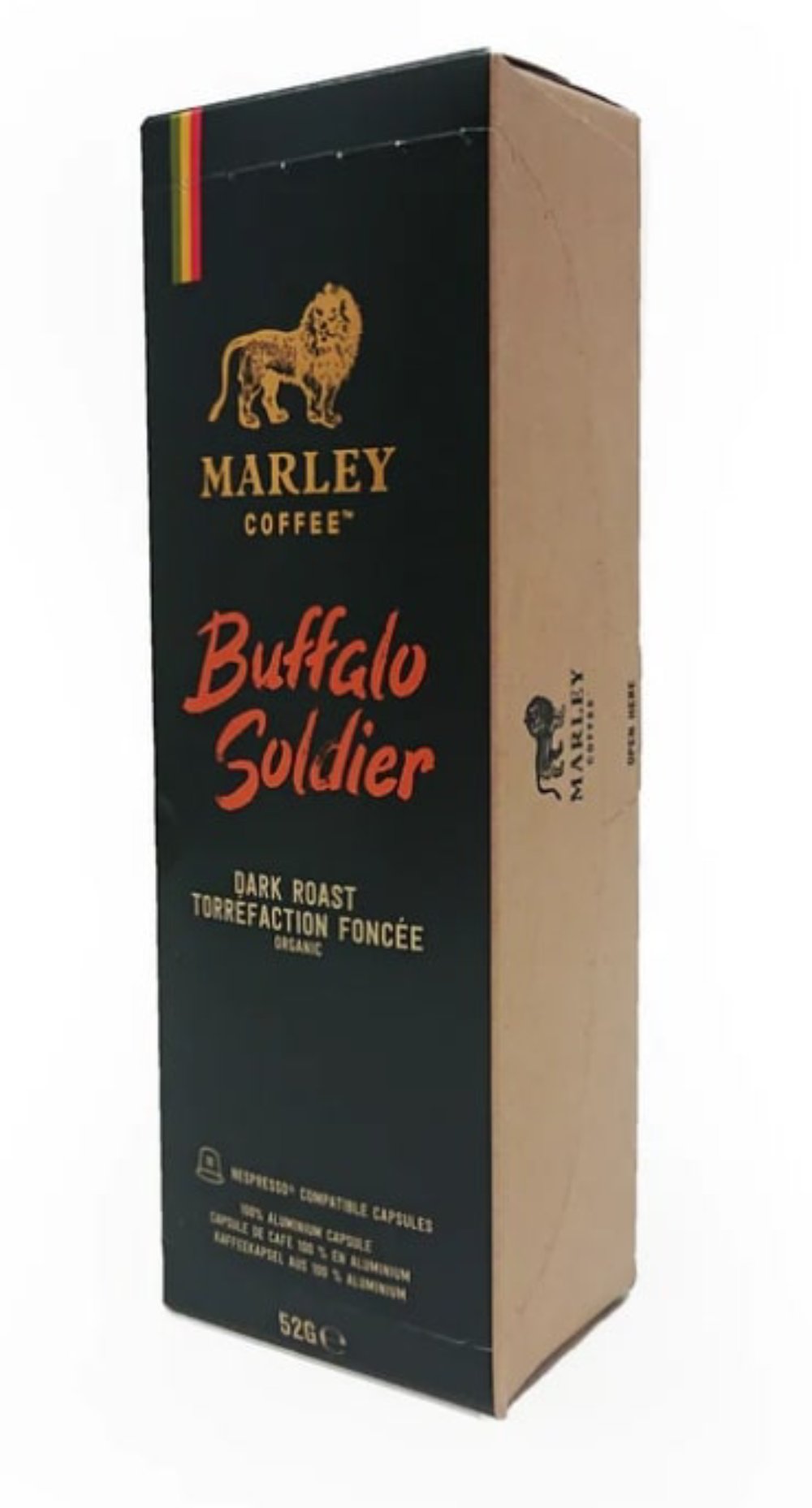 Marley Coffee_Nespresso-compatible capsules - earthy & bold dark roast blend.