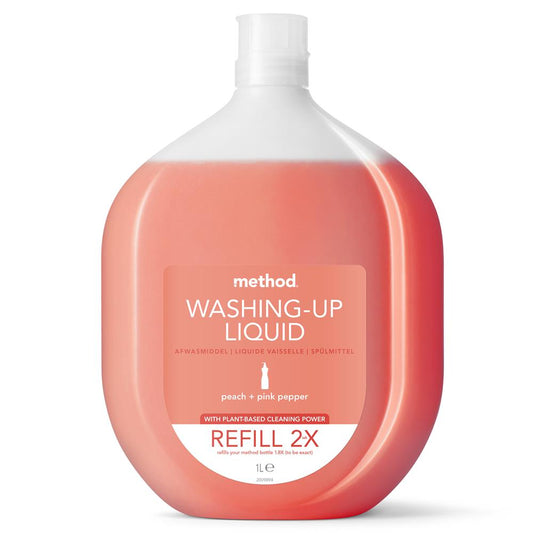 Method_Refill Washing Up Liquid Peach & Pink Pepper 1L