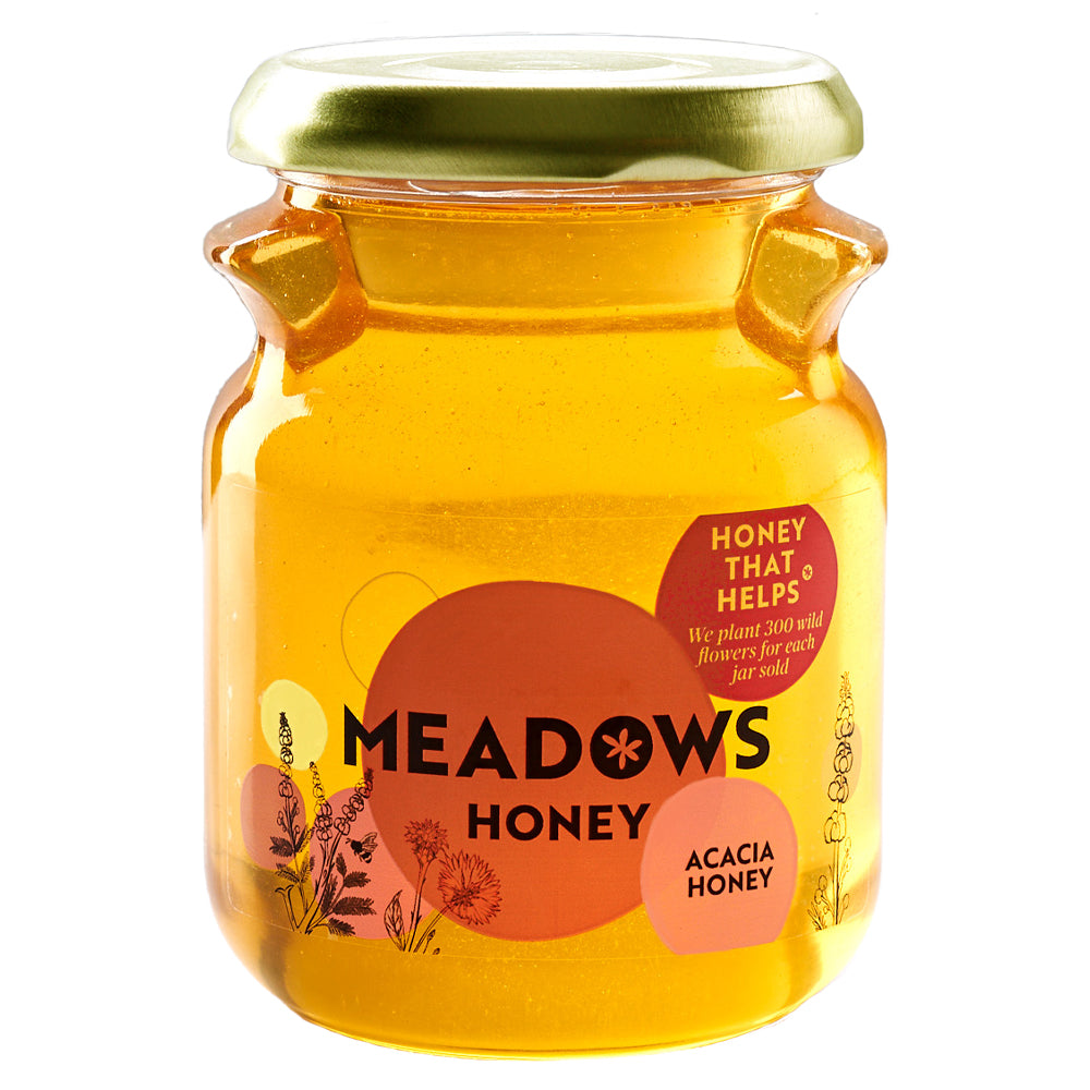 Meadows Honey_Meadows Acacia Honey 340g glass vacuum sealed jar-pack of 4