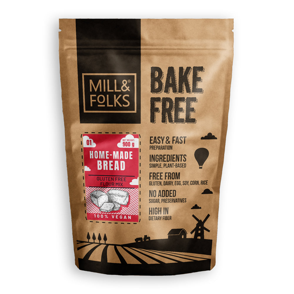 Mill & Folks_Mill&Folks Bake-Free Homemade Bread Flour Mix 900g Gluten-free