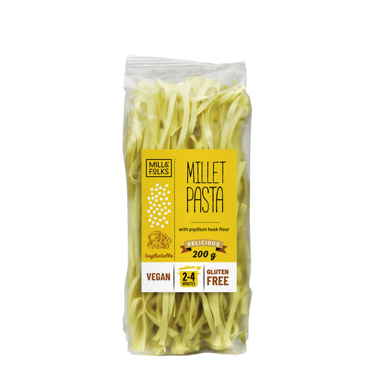 Mill & Folks_Mill&Folks Millet pasta tagliatelle 200g Gluten free Vegan-pack of 2