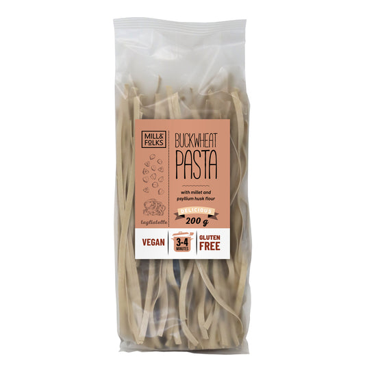 Mill & Folks_Buckwheat pasta tagliatelle 200g Gluten free Vegan 200g-pack of 2