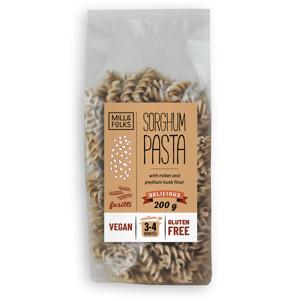Mill & Folks_Mill&Folks Sorghum pasta fusilli 200g VeganGluten free-pack of 2