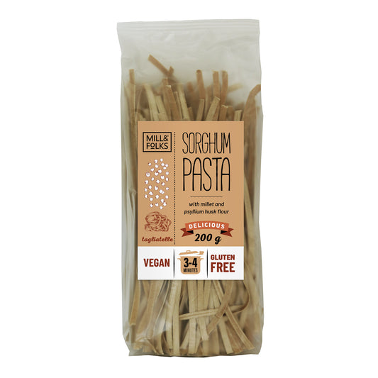 Mill & Folks_Sorghum pasta tagliatelle 200g Gluten free Vegan-pack of 2