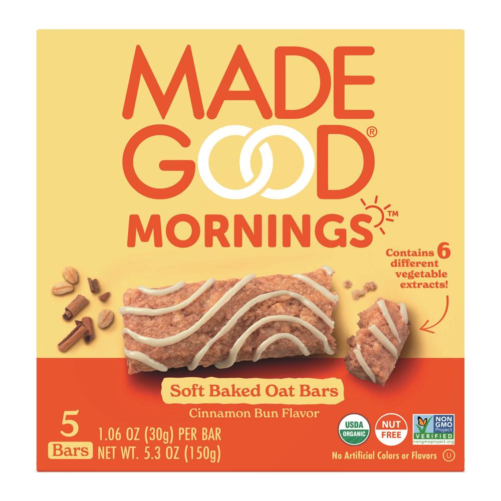 MadeGood_Morning Oat Bar Cinnamon Bun 5 x 30g Multipack-pack of 6