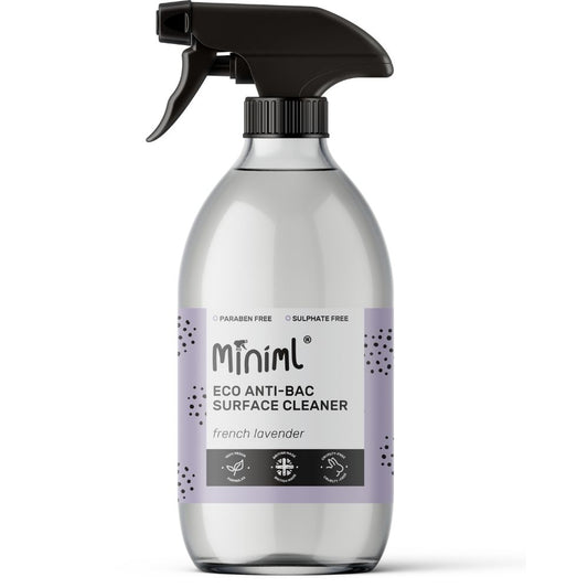 Miniml_Natural Anti-Surface Cleaner Lavender in a 500ML Glass Bottle-pack of 2