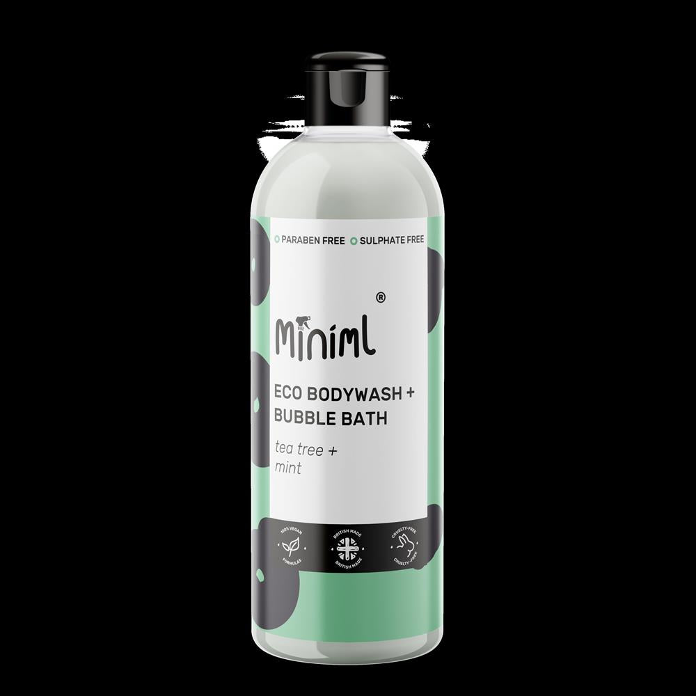 Miniml_Bodywash and bubble bath tea tree and mint 500ml