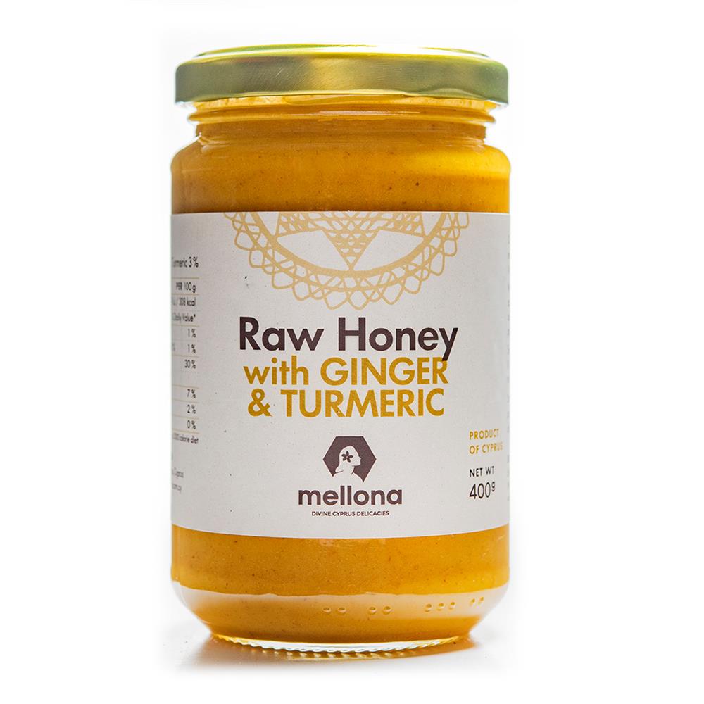 Mellona_Cypriot Raw Honey with Ginger & Turmeric 400g