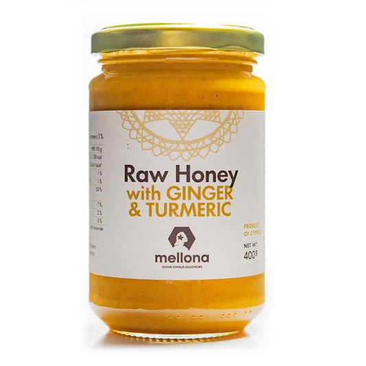 Mellona_Cypriot Raw Honey with Ginger & Turmeric 400g