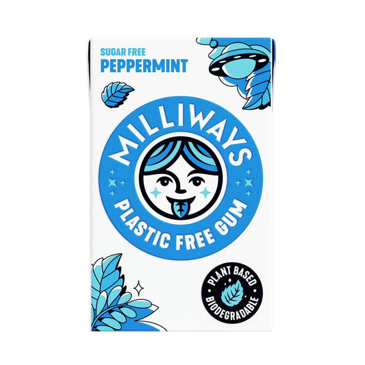 Milliways Food_Milliways Peppermint Power Chewing Gum 19g-pack of 12