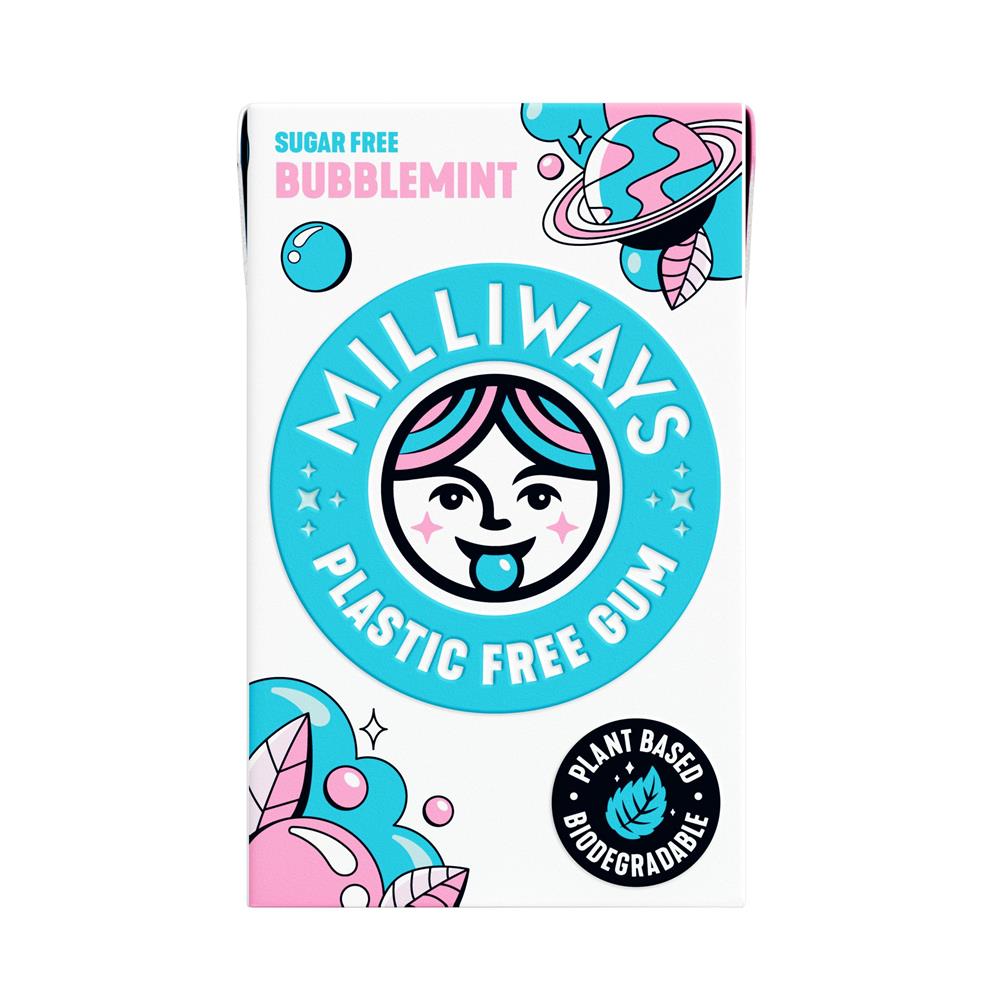 Milliways Food_Milliways Bubblemint Chewing Gum 19g-pack of 12