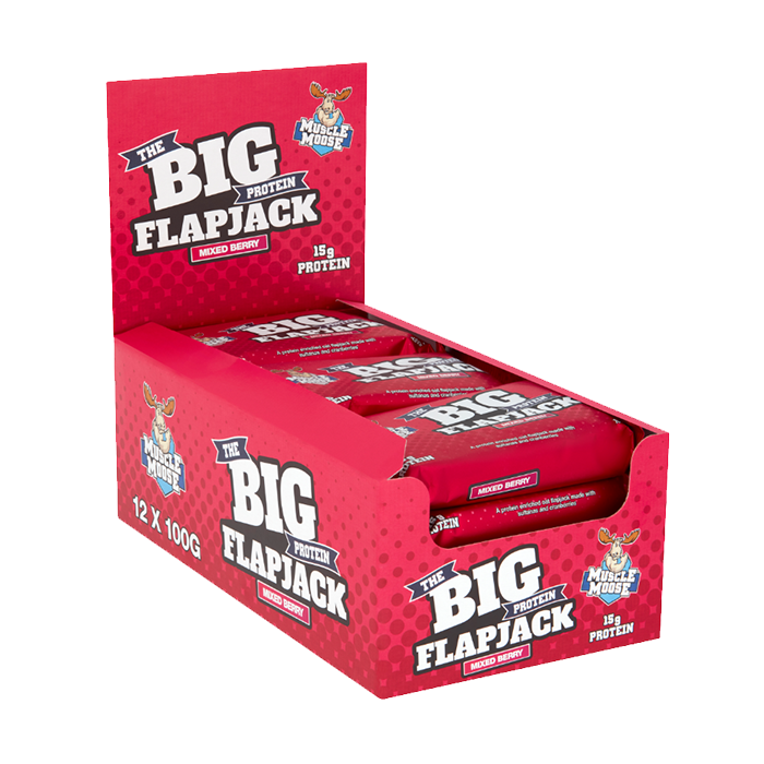 Muscle Moose Big Protein Flapjack 12x100g Golden Syrup