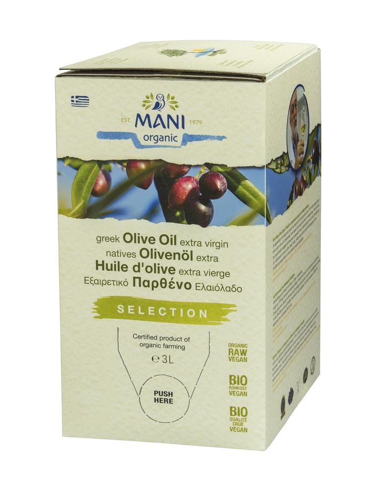 Mani_Organic Extra Virgin Olive Oil 3L ""BIB""