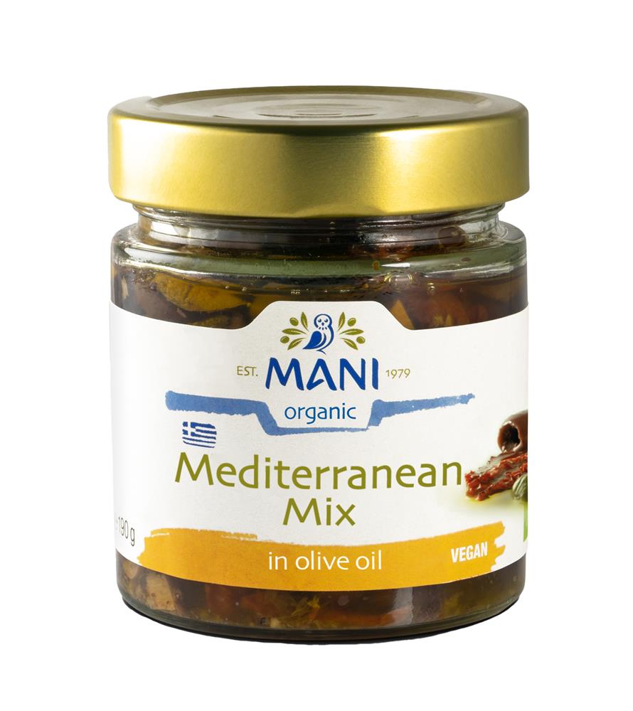 Mani_Organic Mediterranean Mix in Extra Virgin Olive Oil 190g