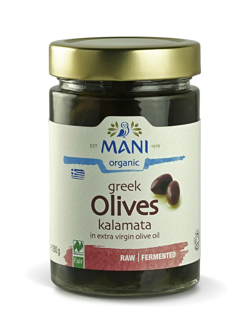 Mani_Organic Kalamata Olives in Olive Oil 280g