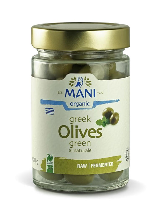Mani_Organic Green Olives al Naturale 205g-Pack of 2