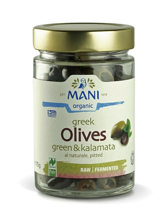 Mani_Organic Kalamata & Green Olives al Naturale 175g-pack of 2