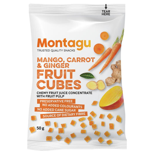 Montagu_Mango Carrot & Ginger Fruit Cubes 40g-Pack of 10