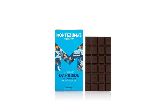 Montezumas Chocolate_Dark Side Organic 54% Milk Chocolate Bar 90g-pack of 4
