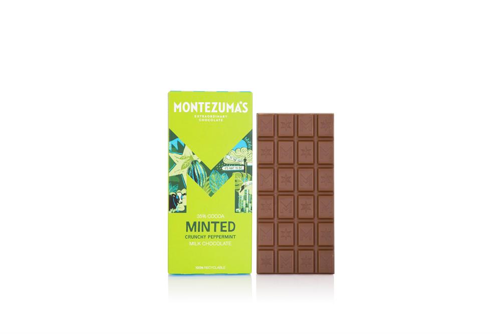 Montezumas Chocolate_Minted - Milk Chocolate with Crunchy Peppermint 90g Bar