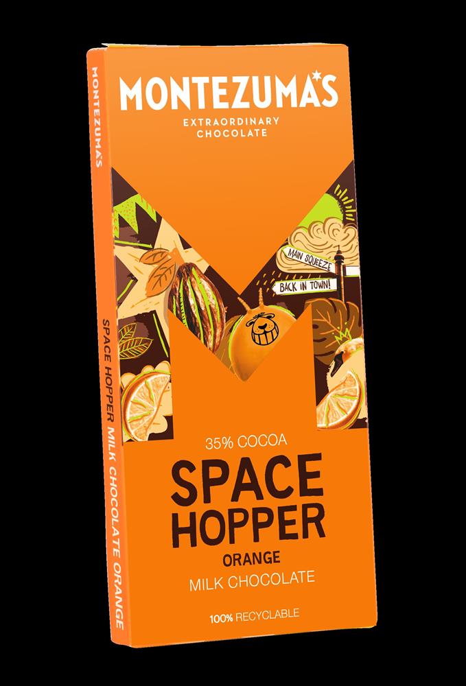 Montezumas Chocolate_Space Hopper Milk Chocolate with Orange Bar 90g