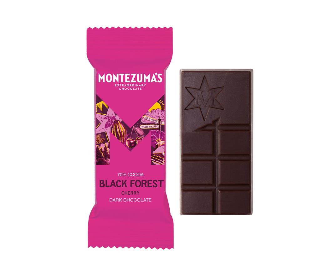Montezumas Chocolate_Black Forest Dark Chocolate with Cherry Mini Bar 25g-pack of 26