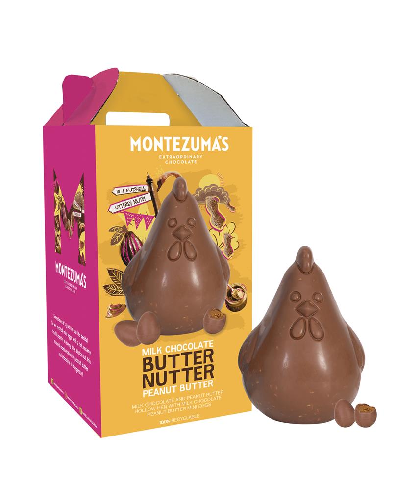 Montezumas Chocolate_Peanut Butter Milk Chocolate Hen 300g